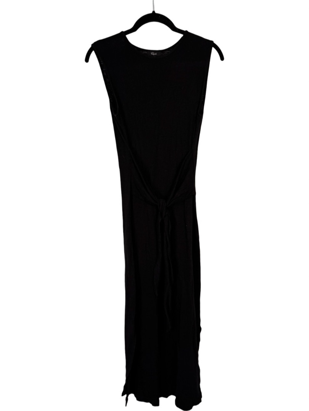 Rails Cora Black Sleeveless Tie Waist Midi Dress | Size Small